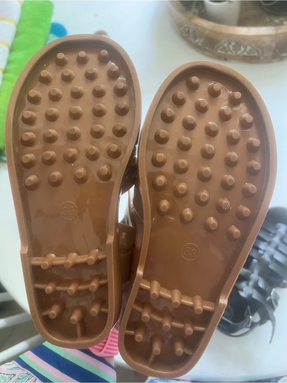 NEW Kids' Brown Jelly Fisherman Sandals Closed Toe